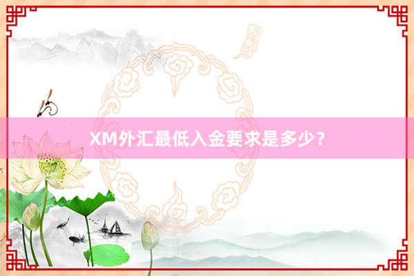 XM外汇最低入金要求是多少？